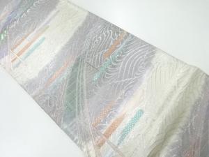 橋模様織出し袋帯